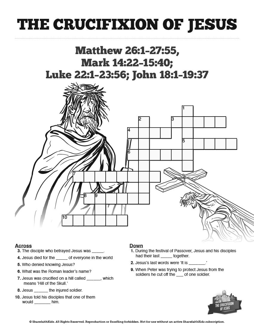  Free Printable Sunday School Crossword Puzzles Free Printable