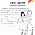 Joseph In Egypt Worksheet And Coloring Page | Joseph | Bible Study   Free Printable Children&#039;s Bible Lessons Worksheets
