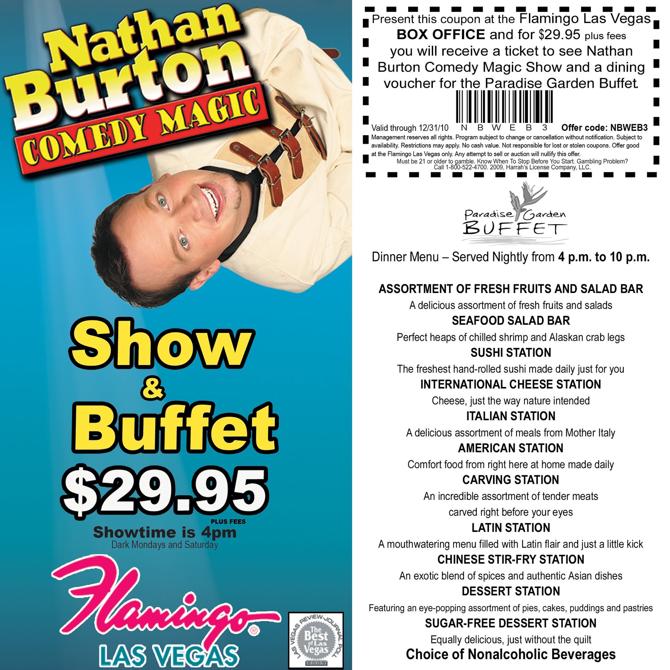 Jubilee Show Tickets 2 For 1 Las Vegas Coupon At Ballys Sweet - Free Printable Las Vegas Coupons 2014