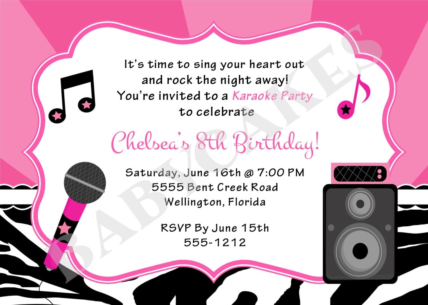 Karaoke Invitations Free - Free Printable Karaoke Party Invitations