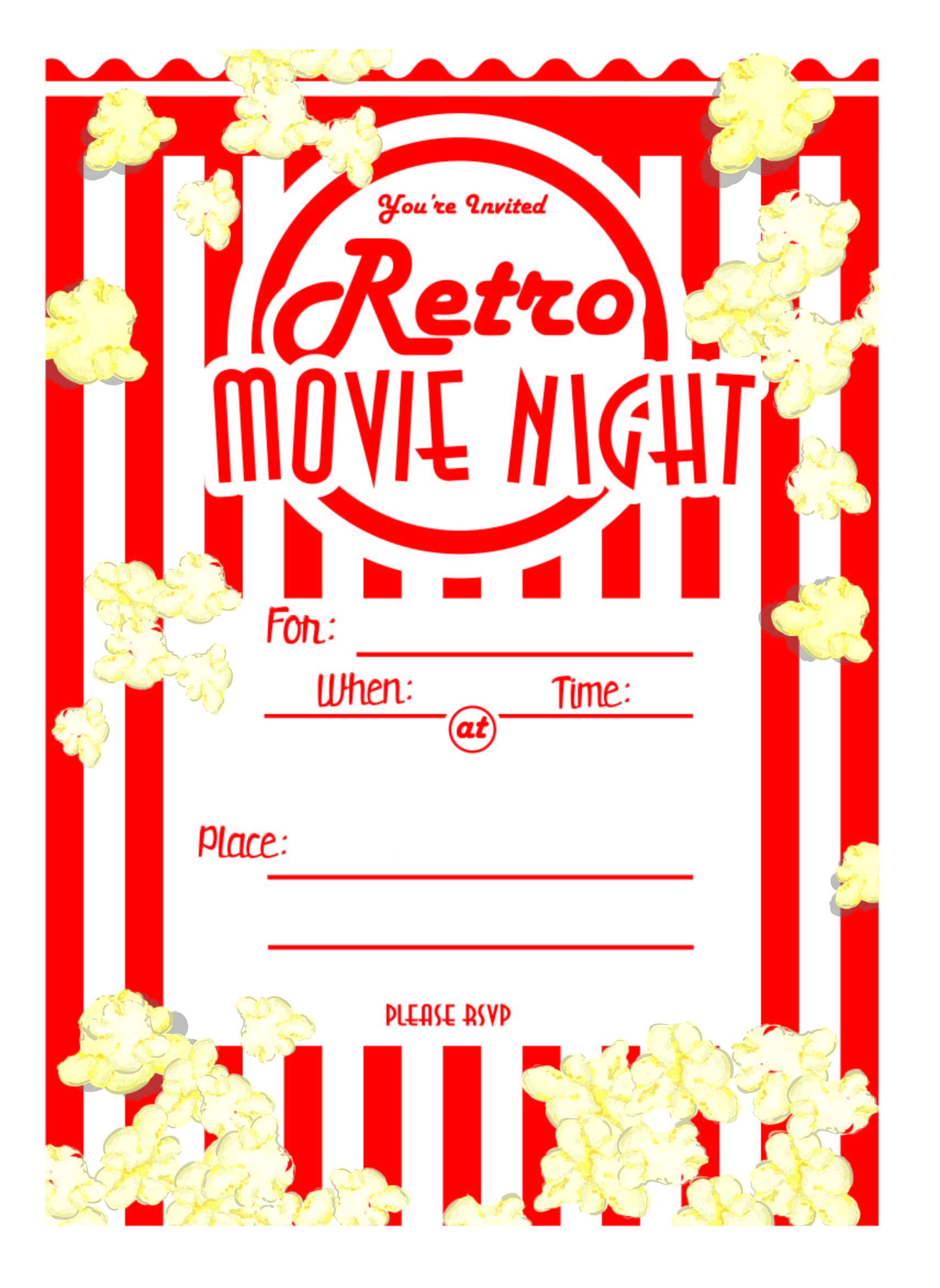 Movie Party Invitation Template