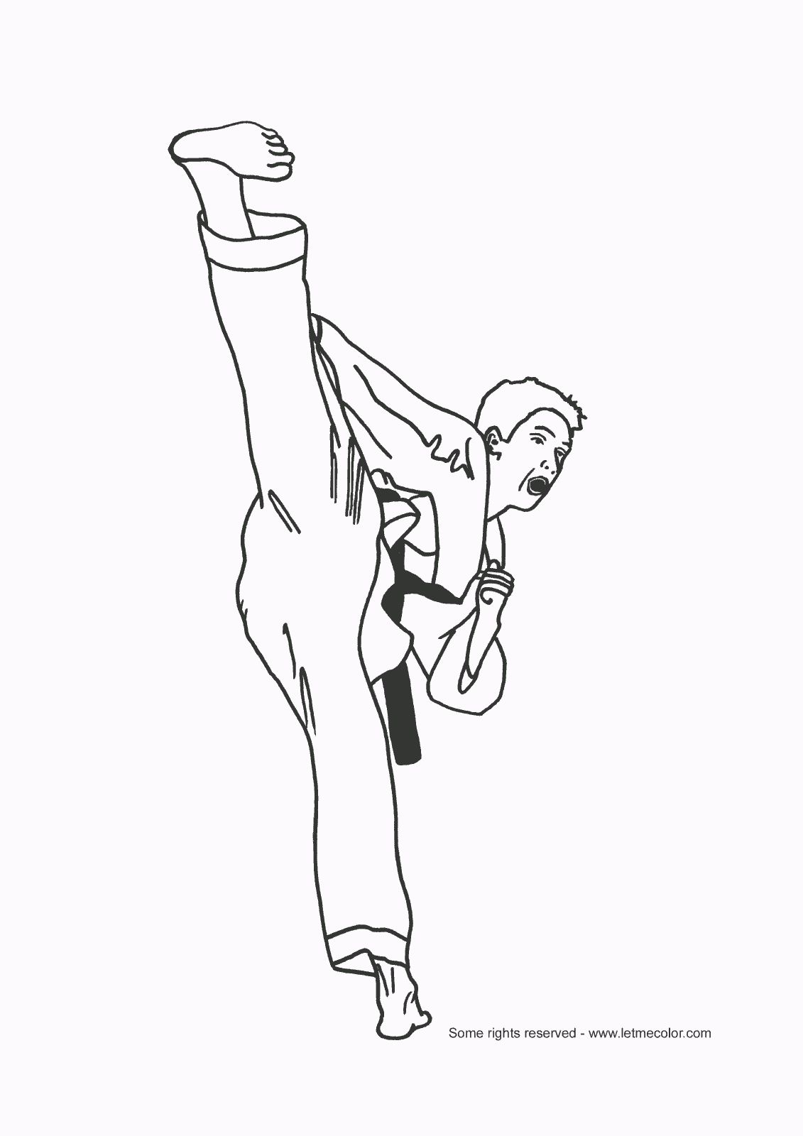 Karate Coloring Pages For Kids | Pose References | Coloring Pages - Free Printable Karate Coloring Pages