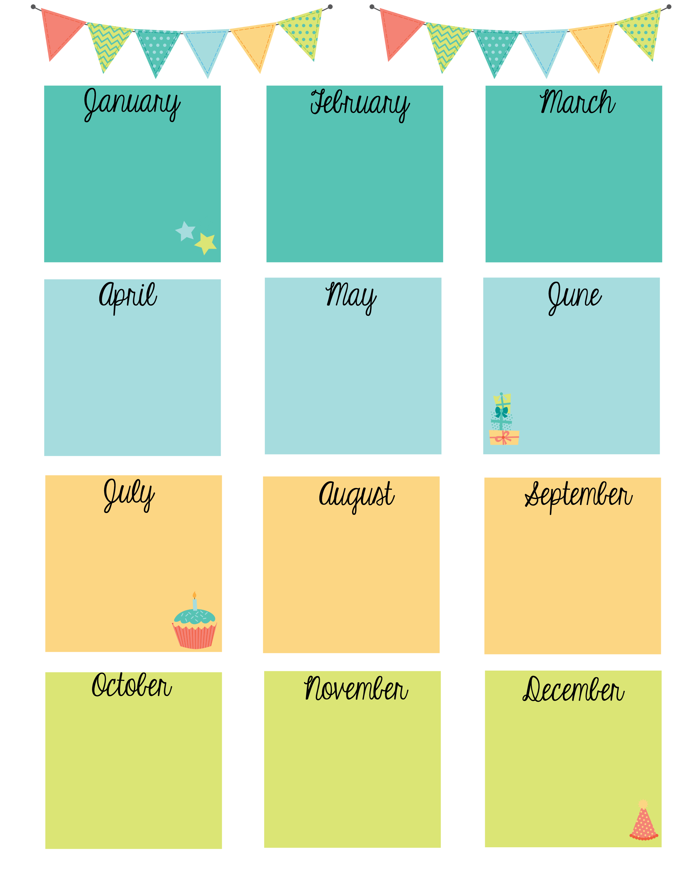 Keep In Touch With Friends With A Birthday Calendar | Calendars - Free Printable Birthday Graph