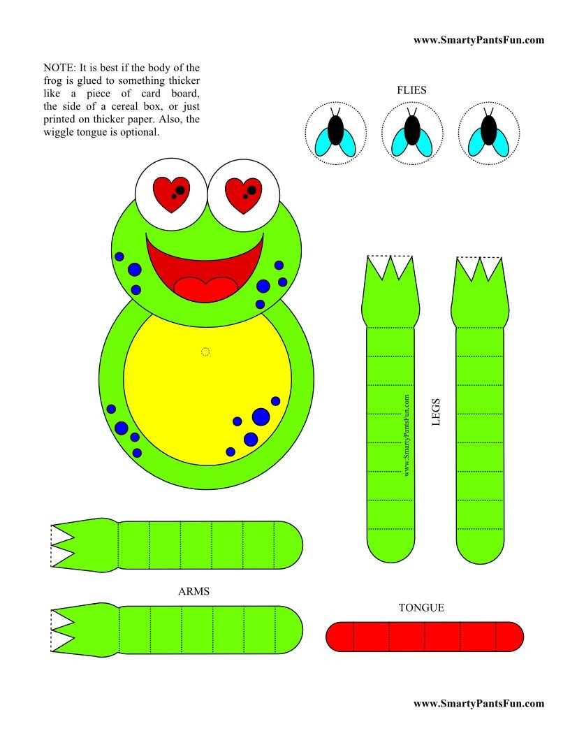 Kids Crafts Free | Frog Craft For Kids | Smarty Pants Fun - Free - Free Printable Craft Activities