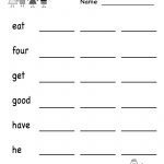 Kindergarten Basic Spelling Worksheet Printable | Kids Stuff   Free Printable Spelling Practice Worksheets