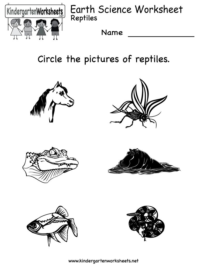 Kindergarten Earth Science Worksheet Printable | Worksheets (Legacy - Free Printable Reptile Worksheets