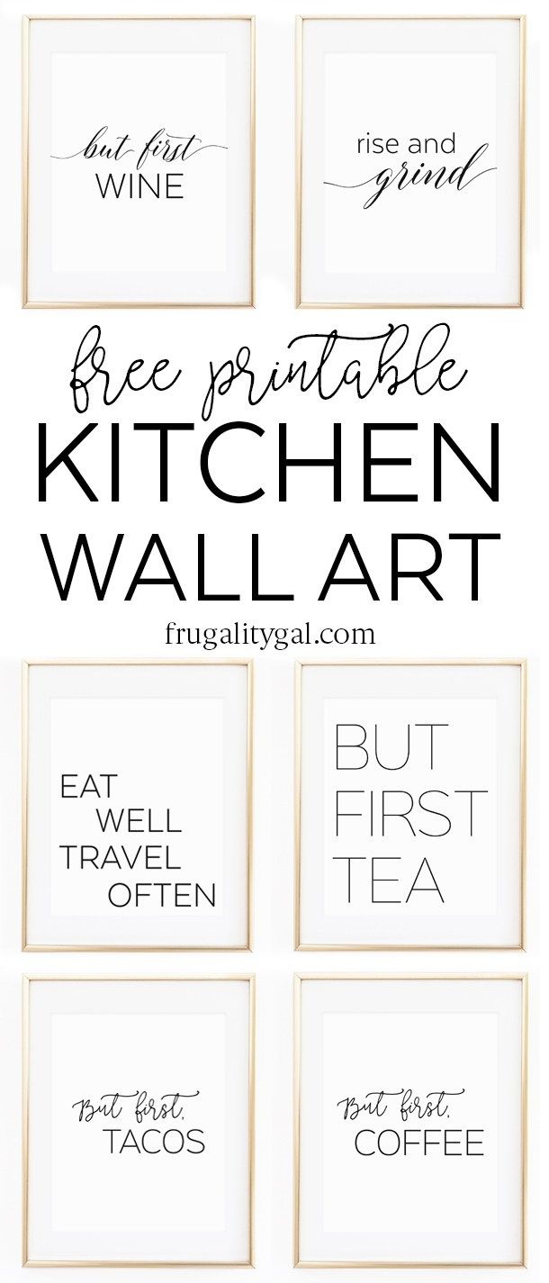 Kitchen Gallery Wall Printables | Free Printable Wall Art - Free Printable Wall Art Black And White