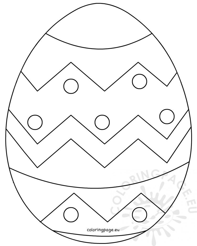 Large Easter Egg Patterns – Coloring Page - Easter Egg Template Free Printable