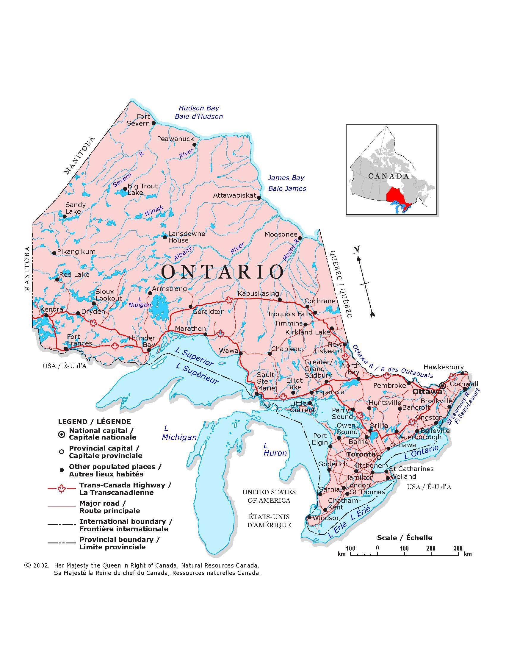 Large Ontario Town Maps For Free Download And Print | High - Free Printable Map Of Ontario