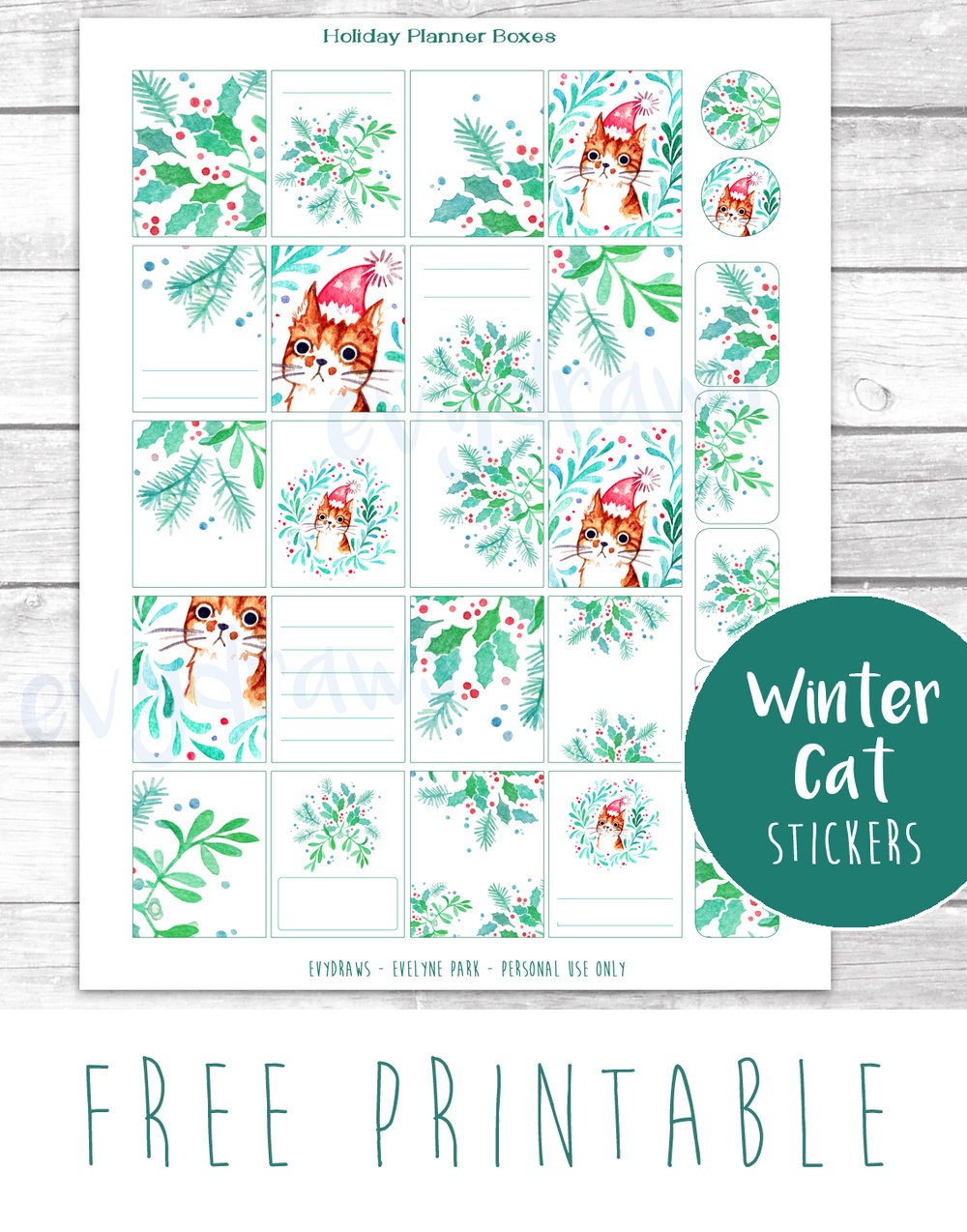 Last-Minute Diy: Free Printable Gift Tags, Stickers &amp;amp; Cards — Evydraws - Free Printable Mistletoe Tags