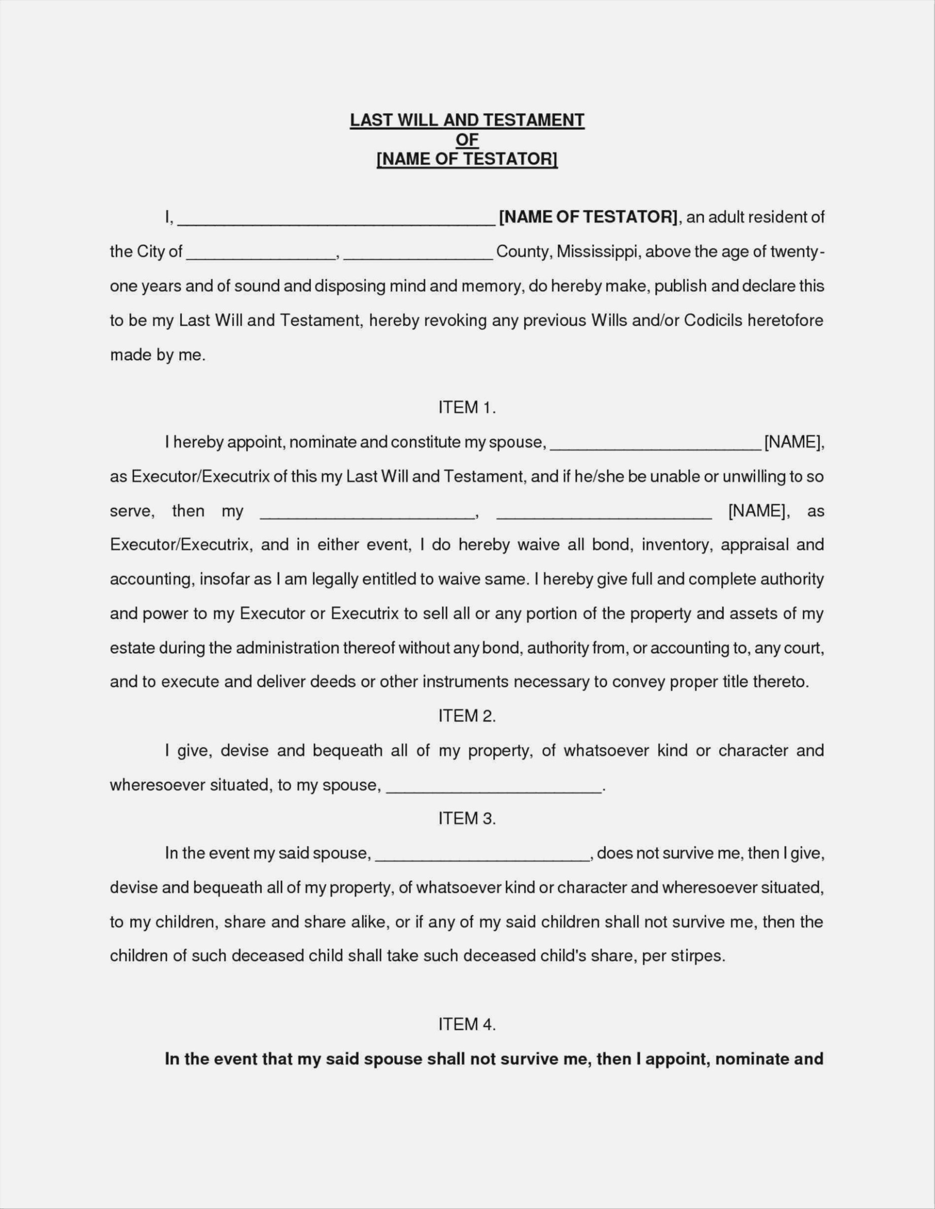 Last Will And Testament Form – Seatle.davidjoel – The Invoice And - Free Printable Last Will And Testament Blank Forms