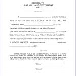 Last Will And Testament Template (6) | Best Agenda Templates Within   Free Printable Last Will And Testament Blank Forms Florida