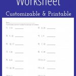 Least Common Multiple Worksheet   Customizable And Printable | Math   Least Common Multiple Worksheet Free Printable