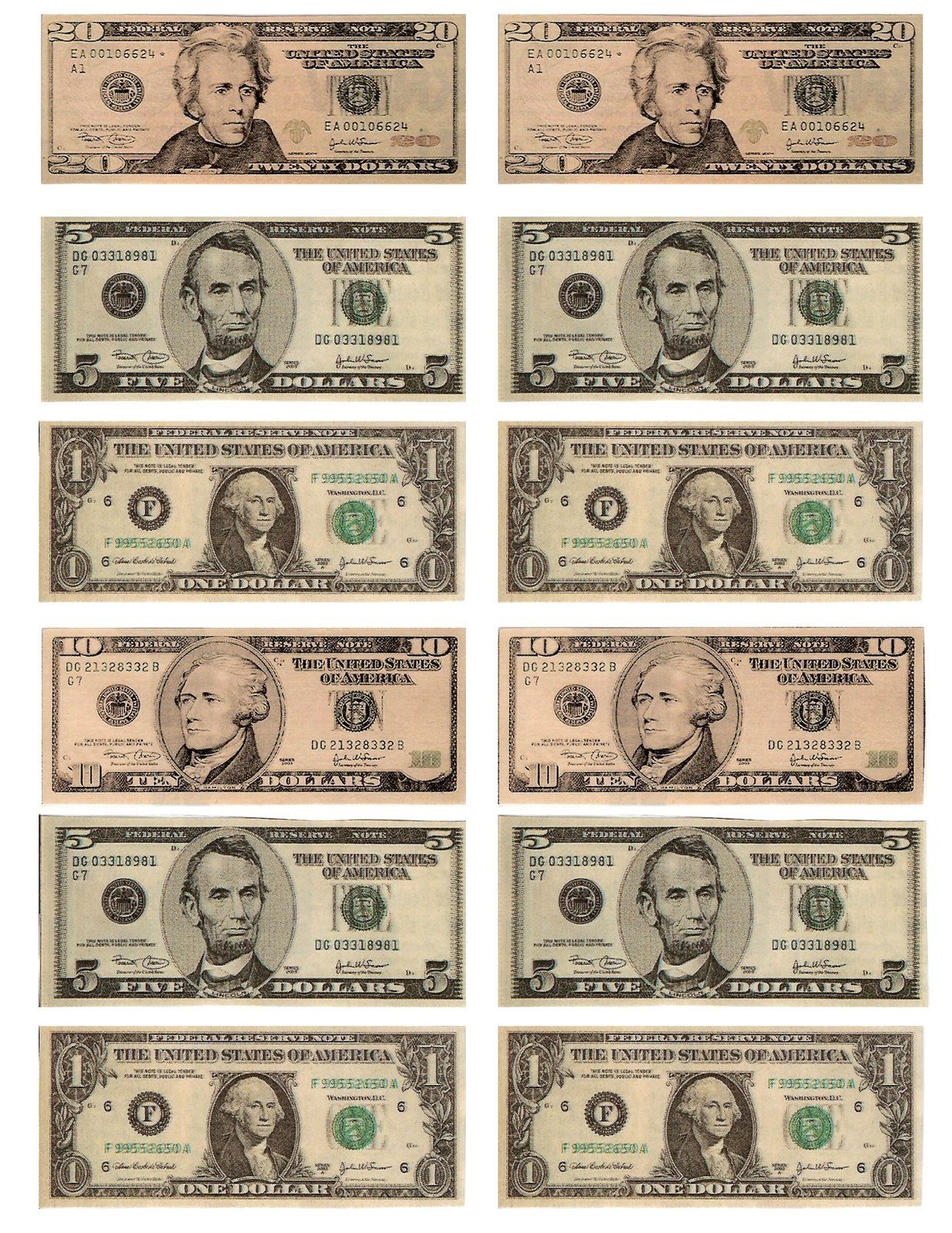 Free Printable Dollar Bill Template Free Printable