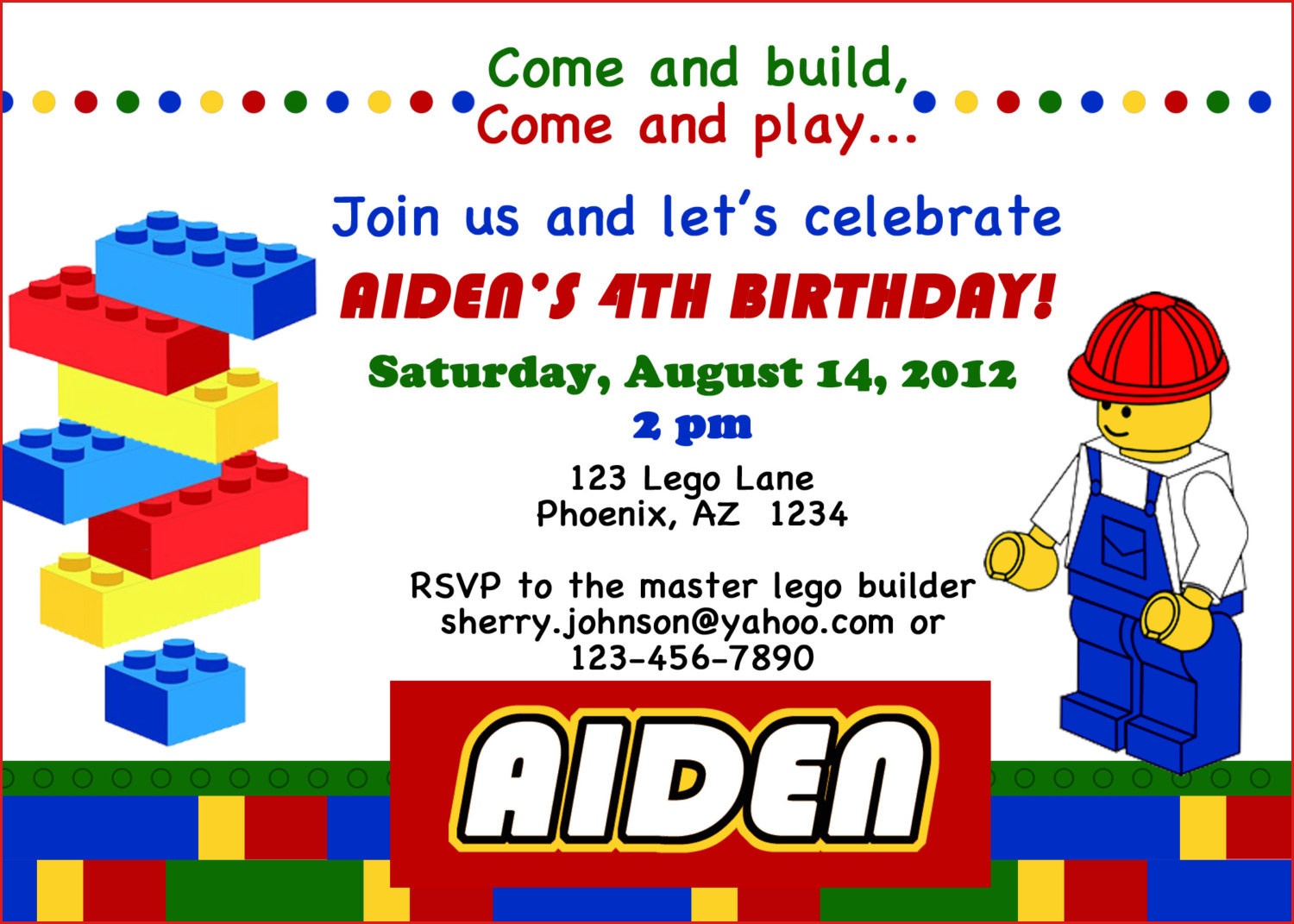 Lego Themed Birthday Party Invitations Dolanpedia Lego Birthday Card - Lego Party Invitations Printable Free