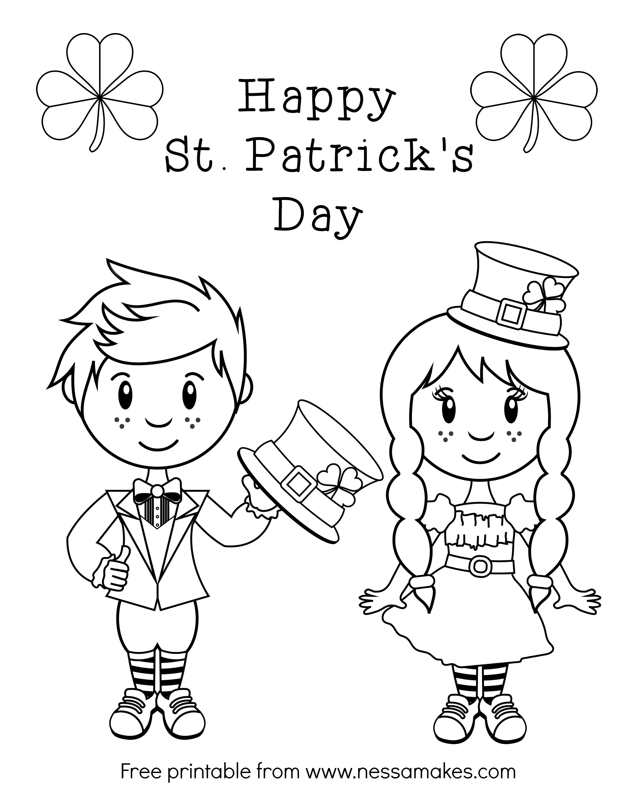 Free Printable Saint Patrick Coloring Pages Free Printable