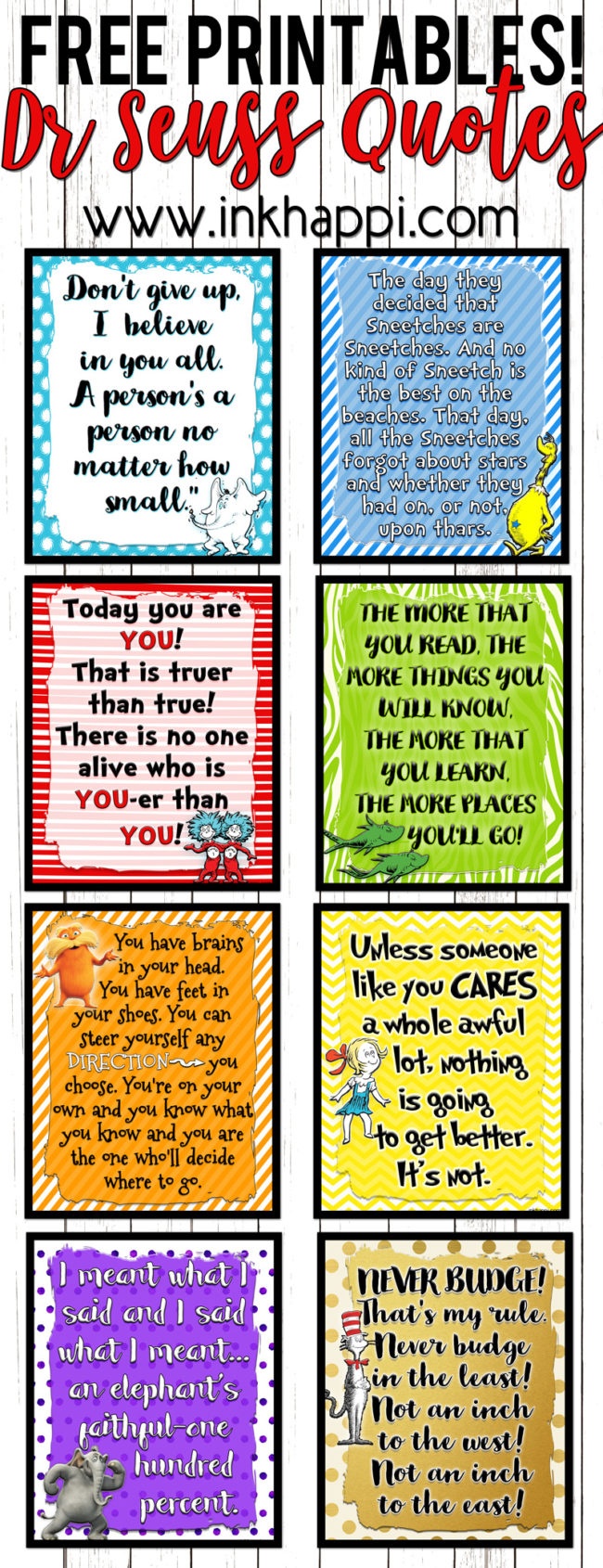 Dr. Seuss Calendar Printable