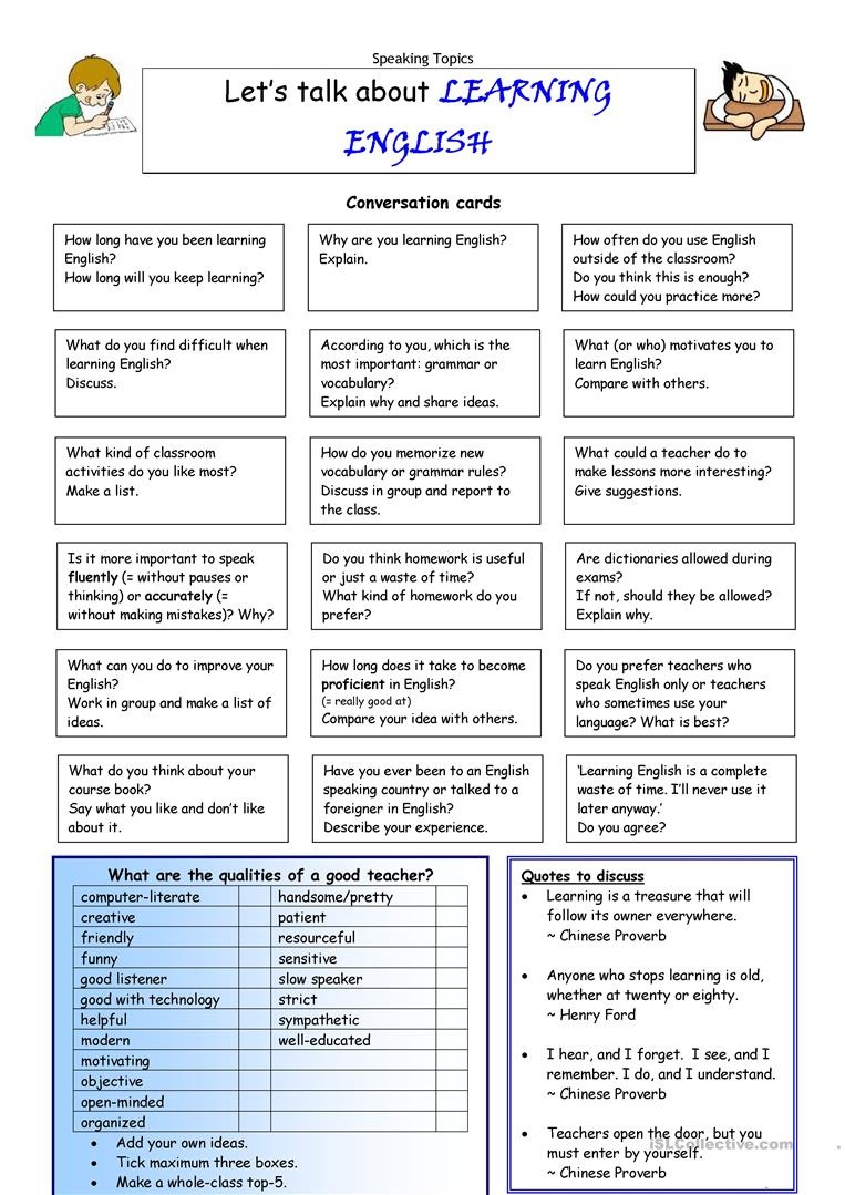 Worksheet For Esl Students Beginners