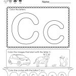 Letter C Coloring Worksheet   Free Kindergarten English Worksheet   Free Printable Letter C Worksheets