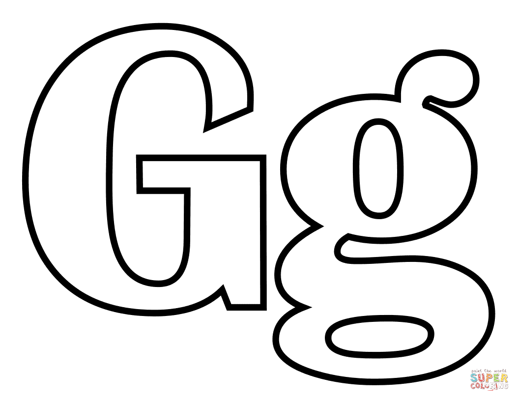 Letter G Coloring Page | Free Printable Coloring Pages - Coloring Home - Free Printable Letter G Coloring Pages