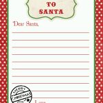 Letter To Santa Free Printable Download   Free Printable Santa Letter Paper