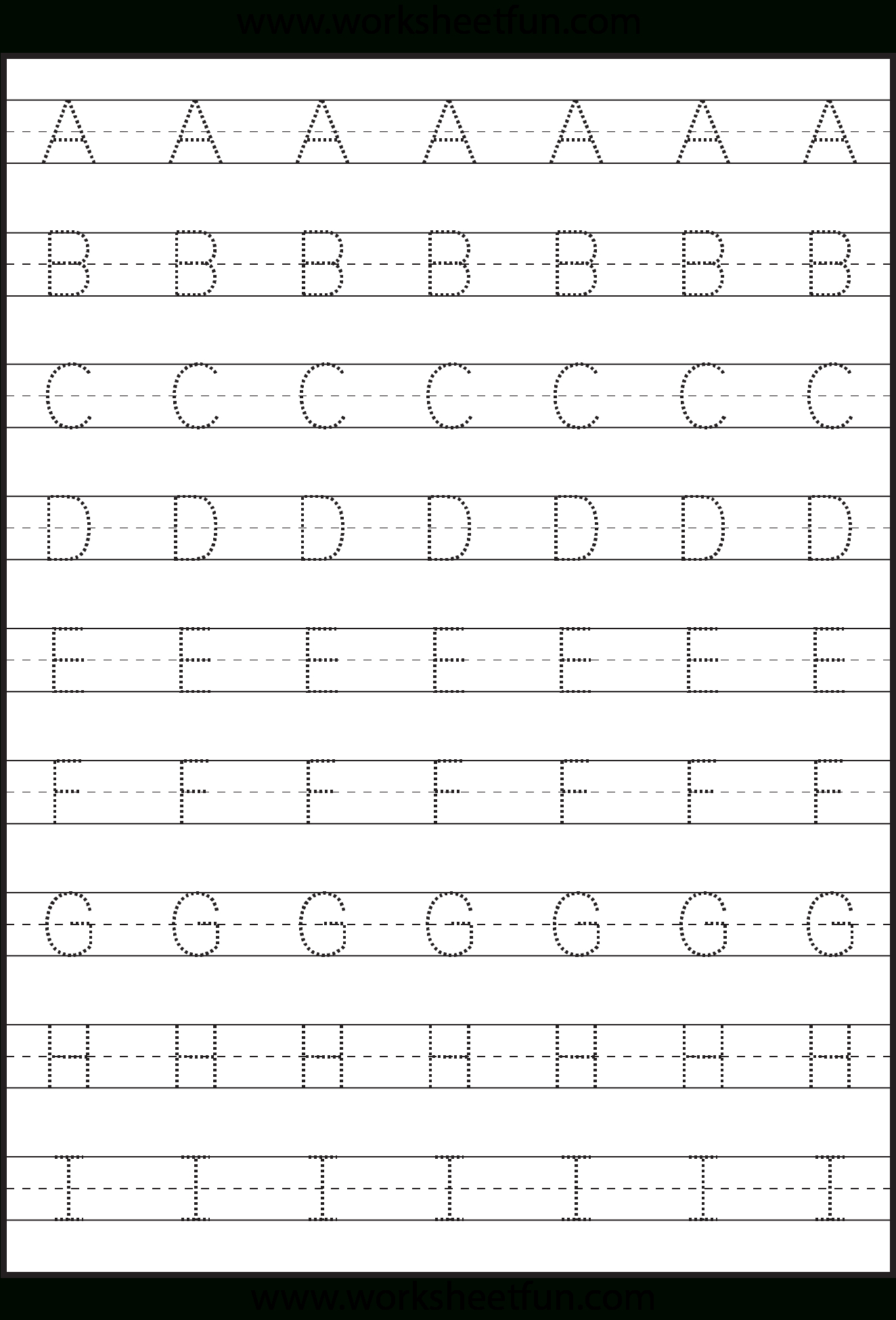 Letter Tracing - 3 Worksheets | Kindergarten Worksheets | Letter - Free Printable Tracing Letters And Numbers Worksheets