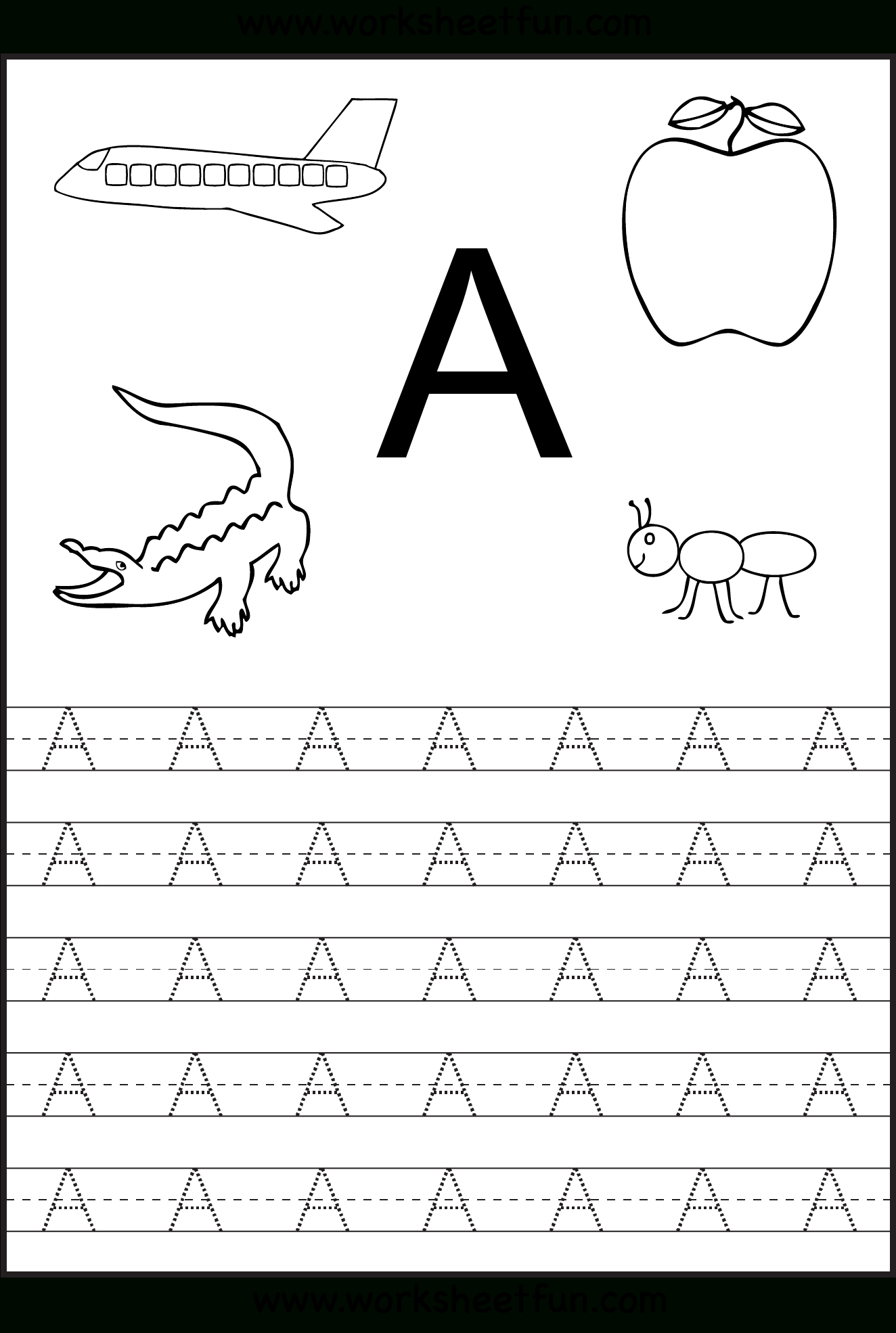 Letter Tracing (Website Has Loads Of Printable Worksheets - Free Printable Alphabet Tracing Worksheets For Kindergarten