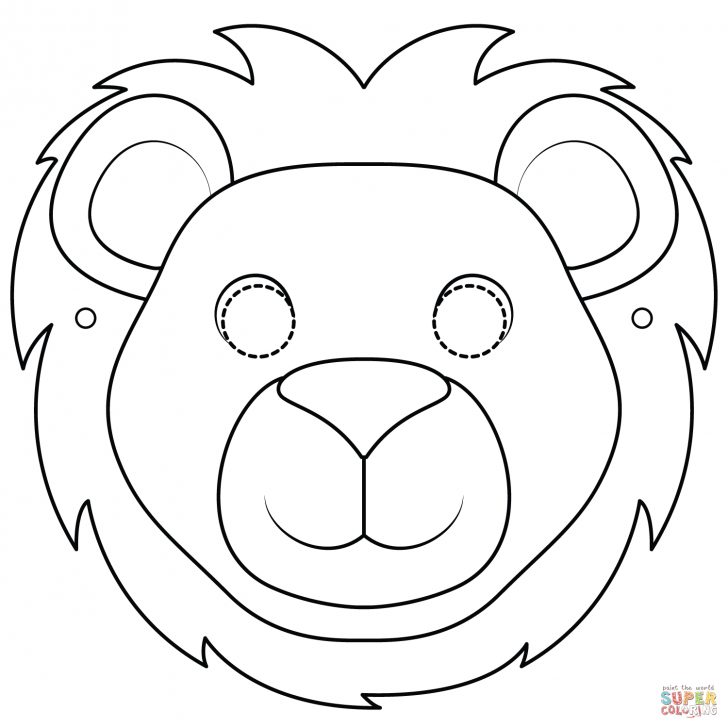 Lion Mask Coloring Page | Free Printable Coloring Pages - Free ...