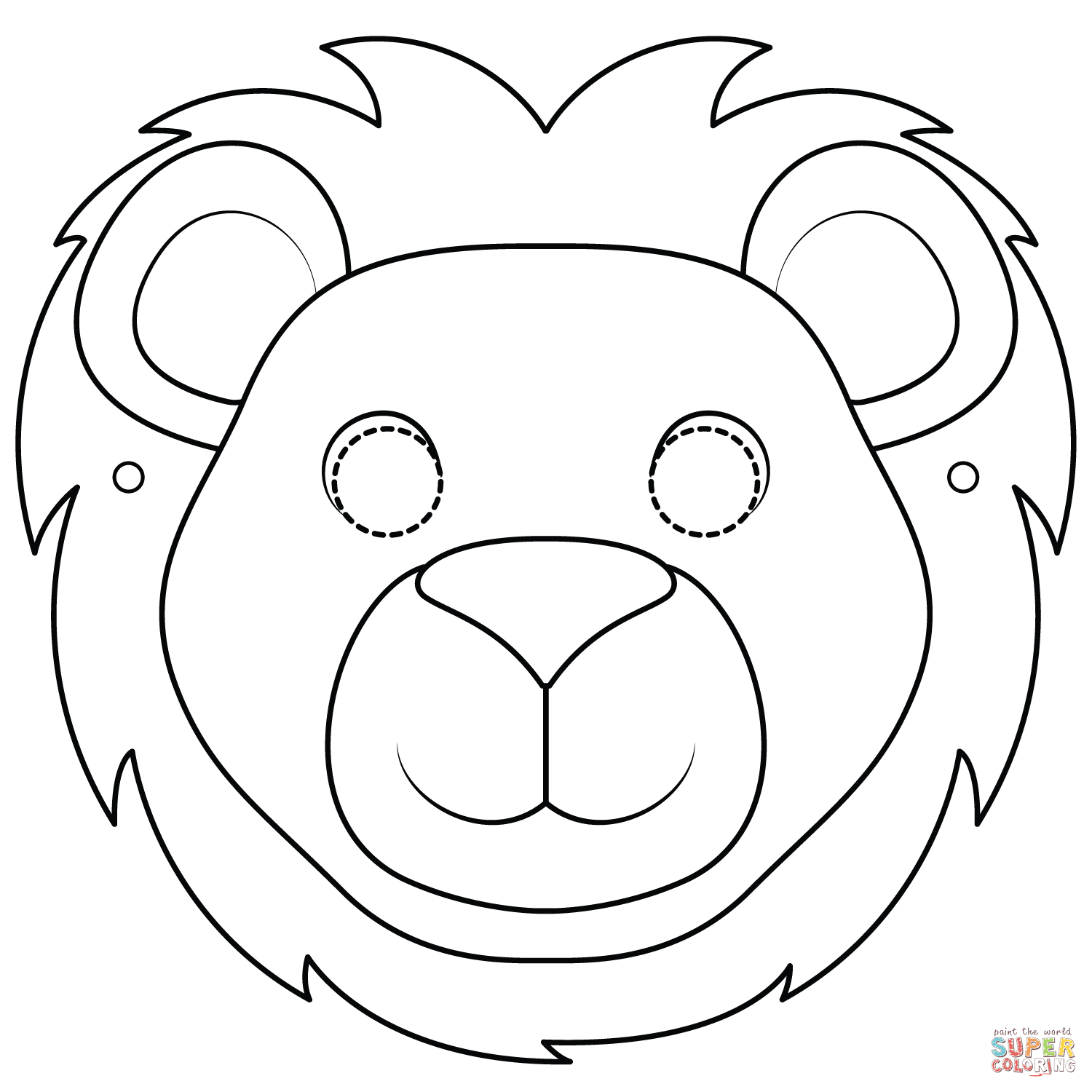 Lion Mask Coloring Page | Free Printable Coloring Pages - Free Printable Lion Mask