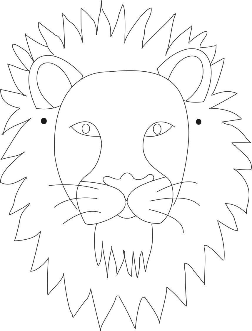 Lion Mask Printable Coloring Page | Lion King Bday | Pinterest - Free Printable Lion Mask