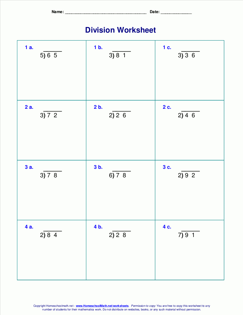 Free Printable Long Division Worksheets 5Th Grade | Free ...