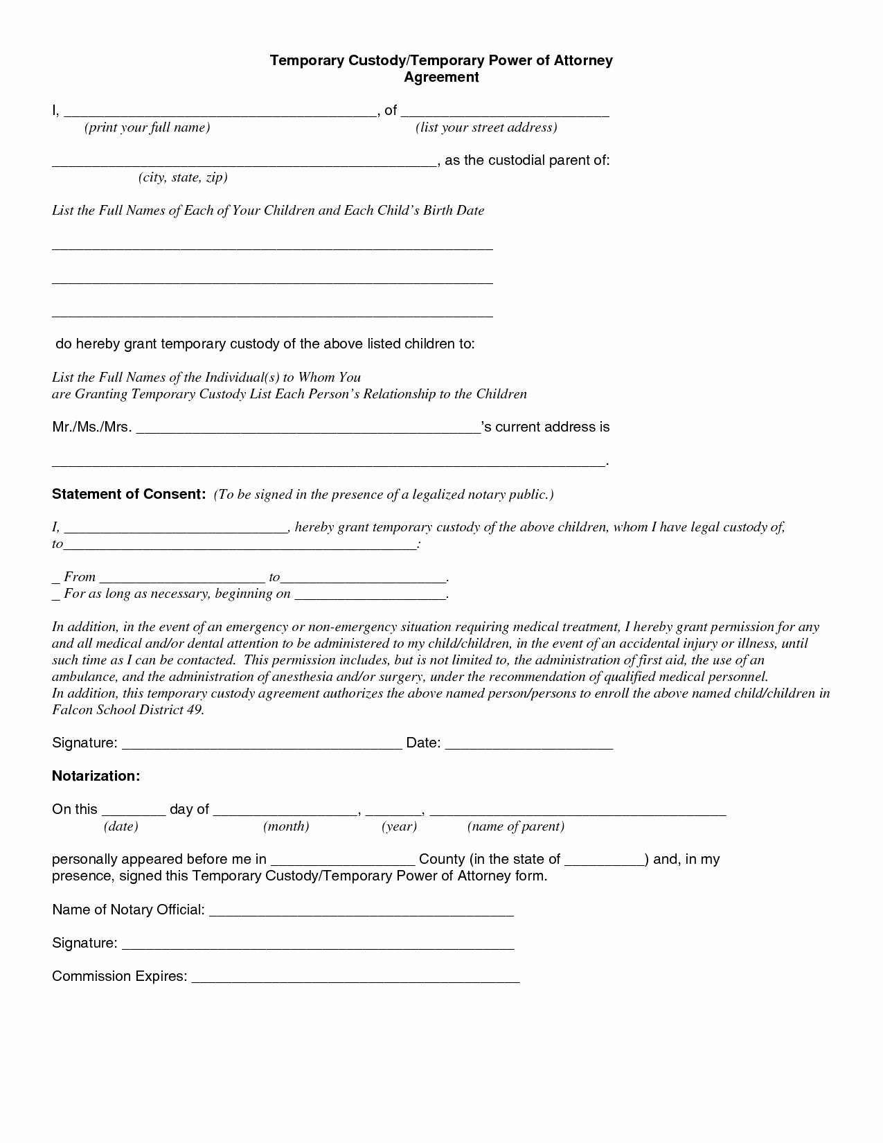 Lovely Temporary Guardianship Forms Free Printable Child - Free Printable Child Guardianship Forms
