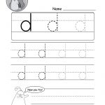 Lowercase Letter "d" Tracing Worksheet   Doozy Moo   Free Printable Letter Tracing Sheets