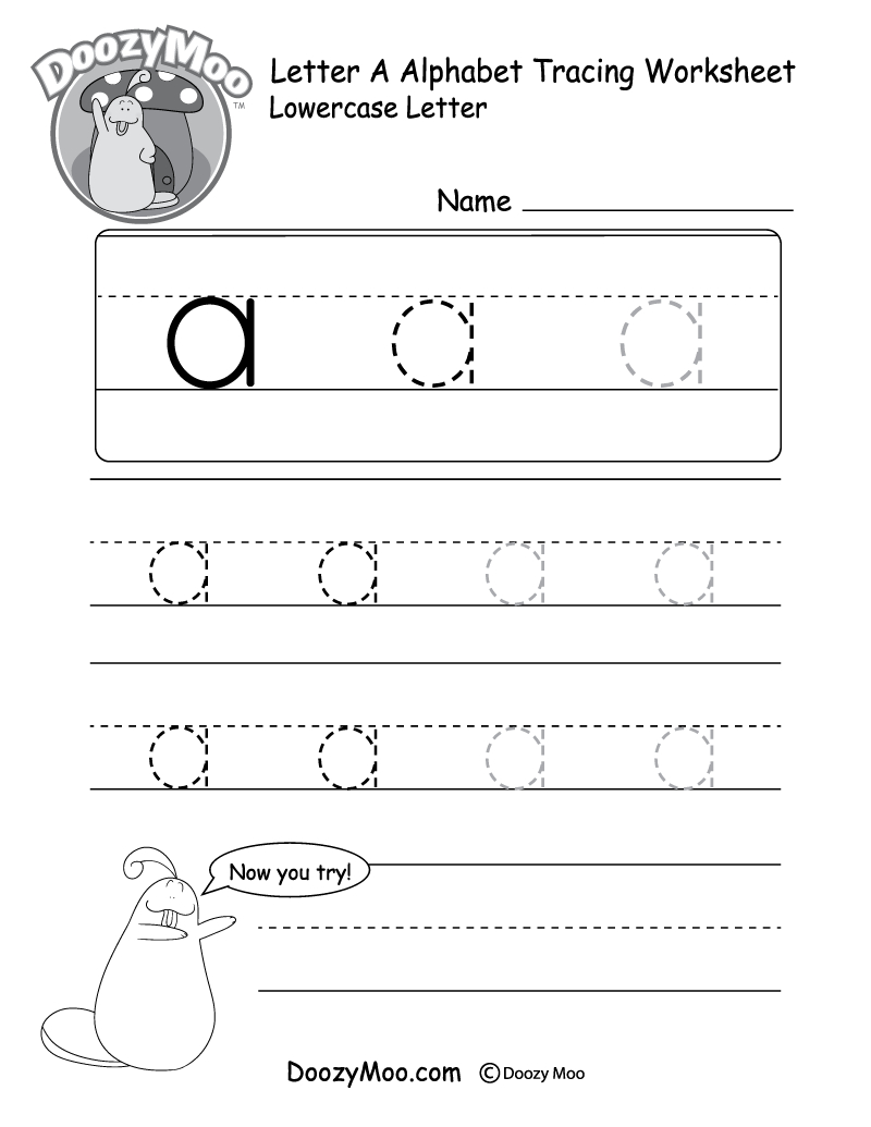 Lowercase Letter Tracing Worksheets (Free Printables) - Doozy Moo - Free Printable Tracing Letters And Numbers Worksheets