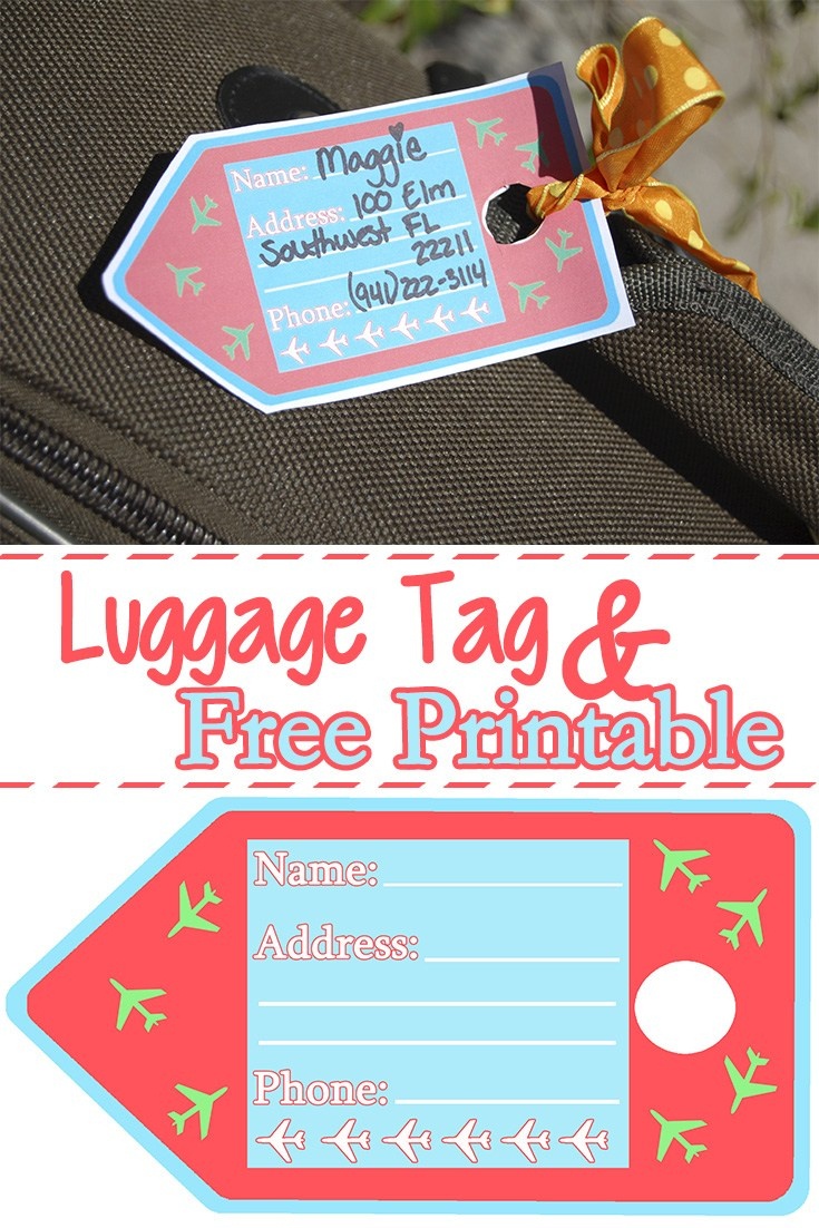 Luggage Tags Free Printable | Mom Explores Southwest Florida - Free Printable Luggage Tags