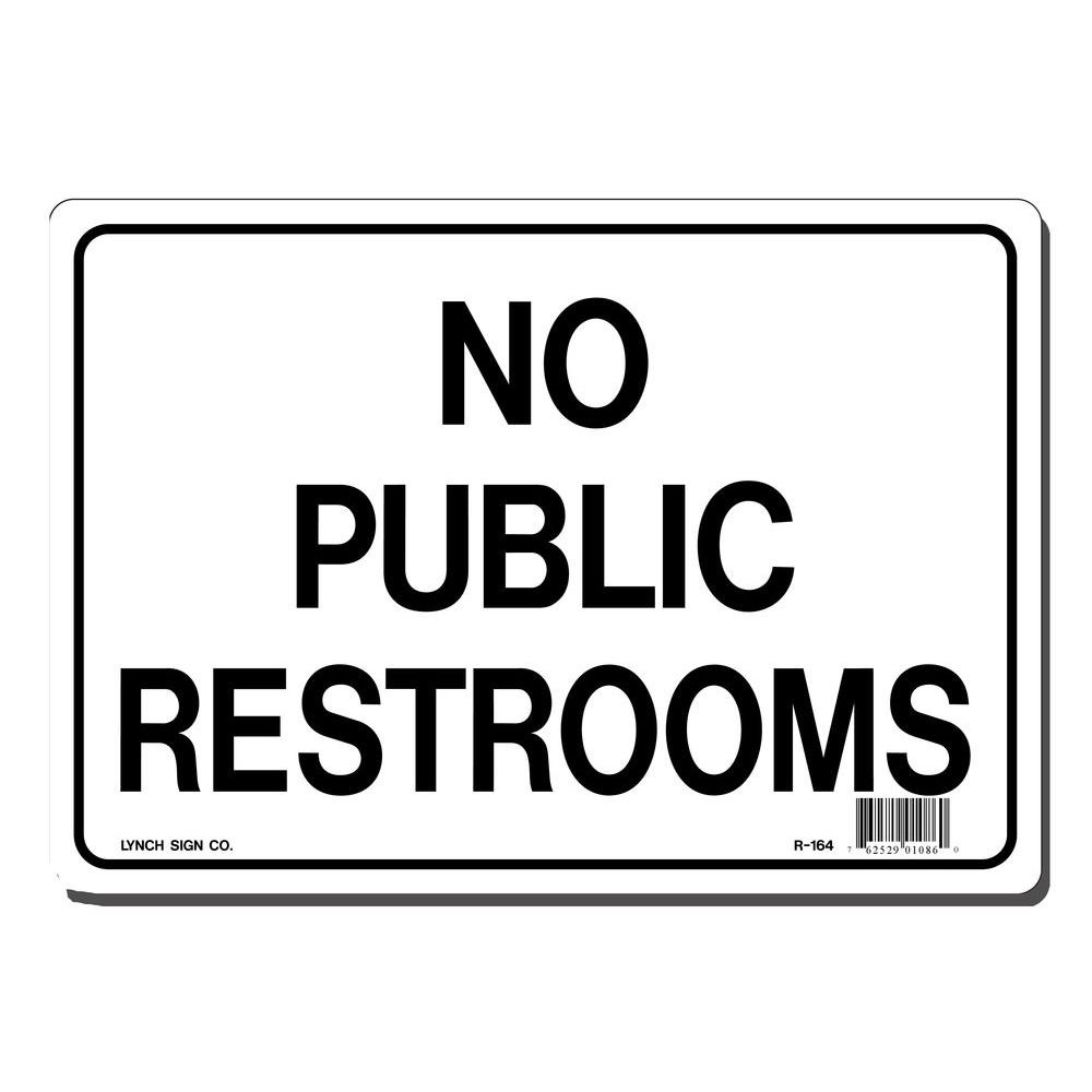 No Public Restroom Sign Printable