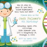 Mad Science Birthday Party Invitation Templates | Card And Invite   Free Printable Science Birthday Party Invitations