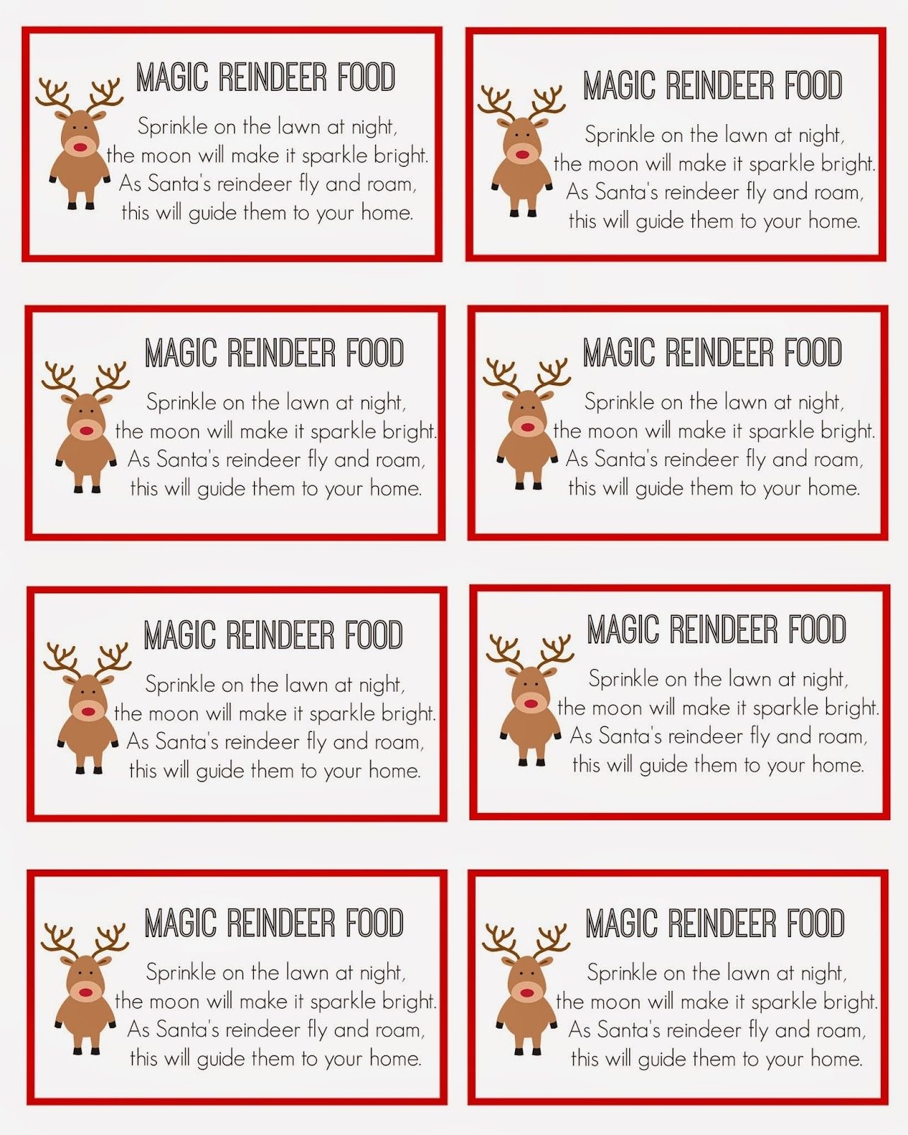 Magic Reindeer Food | Christmas | Reindeer Food, Magic Reindeer Food - Reindeer Food Poem Free Printable