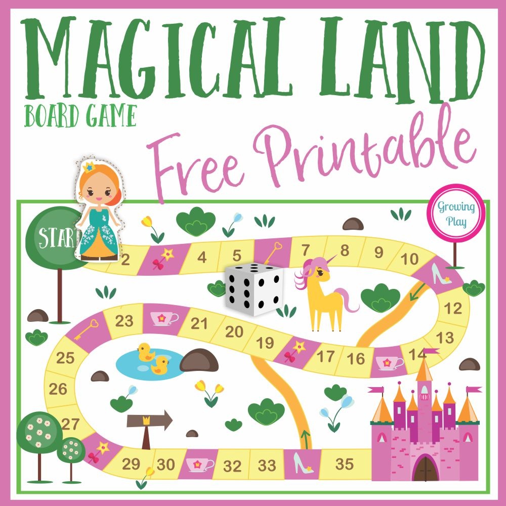 Magical Land Board Game Free Printable - Growing Play - Free Printable Board Games