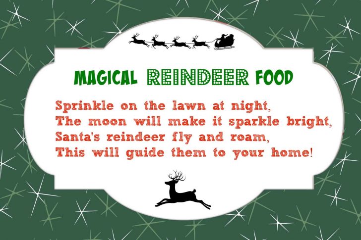 Reindeer Food Poem Free Printable