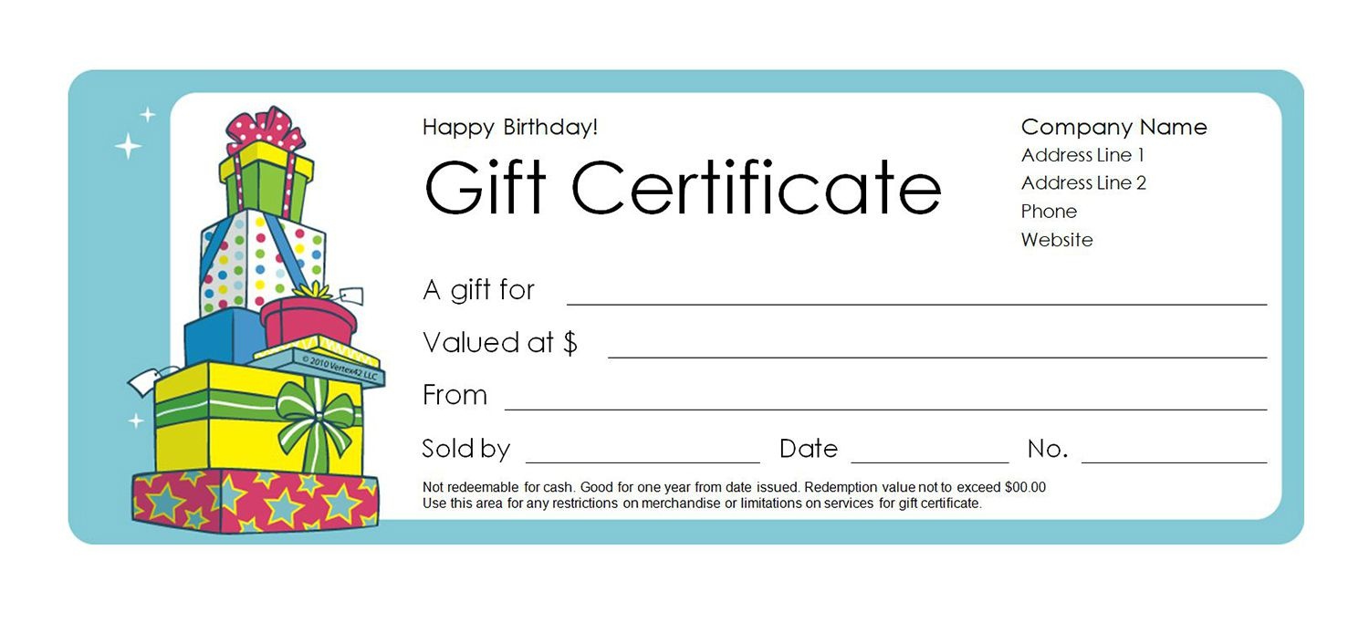 Make Your Own Gift Certificate Free Printable - Tutlin.psstech.co - Free Printable Gift Certificates