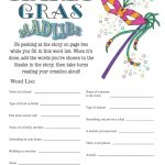 Mardi Gras: Mad Libs Game   Free Printable Mardi Gras Games