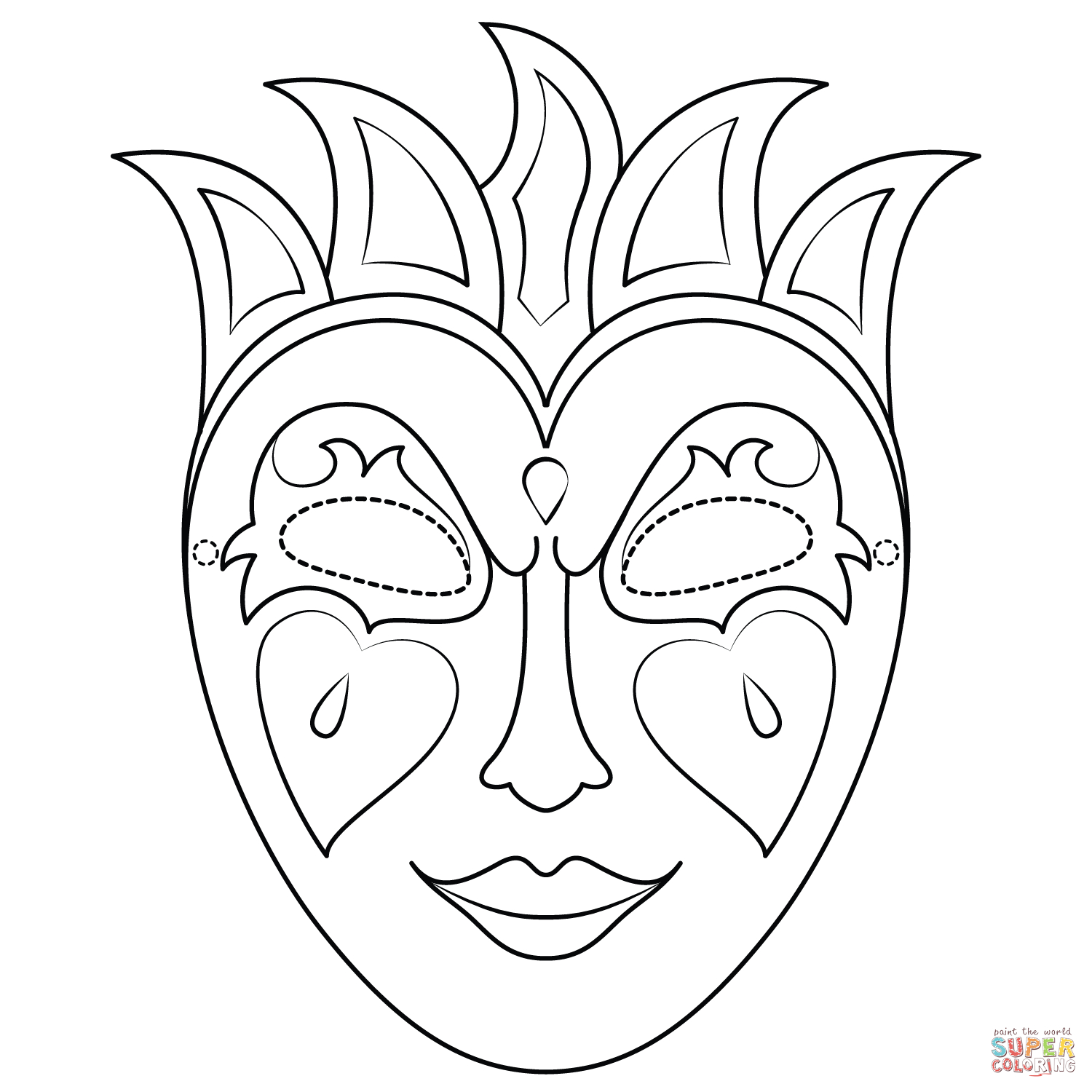 Paper Art Mask Printable No Color Printable Word Searches