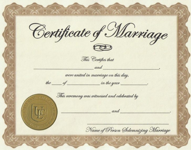 Free Printable Wedding Certificates