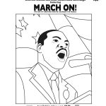 Martin Luther King Jr. March On Coloring Page | Printable Coloring   Martin Luther King Free Printable Coloring Pages