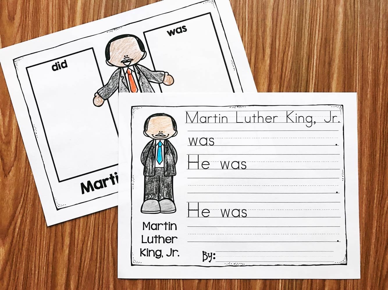Martin Luther King Kindergarten Printables - Simply Kinder - Free Printable Martin Luther King Jr Worksheets For Kindergarten