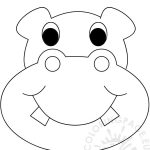 Mask Hippo – Coloring Page   Free Printable Hippo Mask