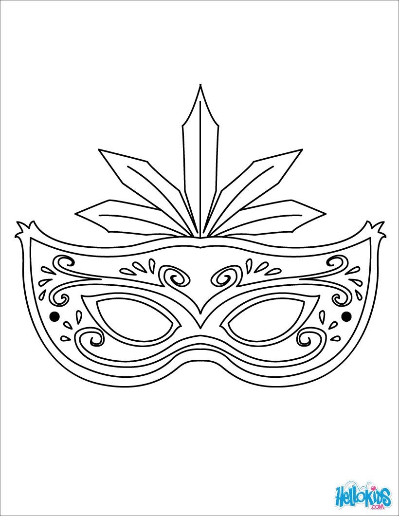 Masks Coloring Pages : 9 Online Printable Masks Templates To Color - Free Printable Masquerade Masks