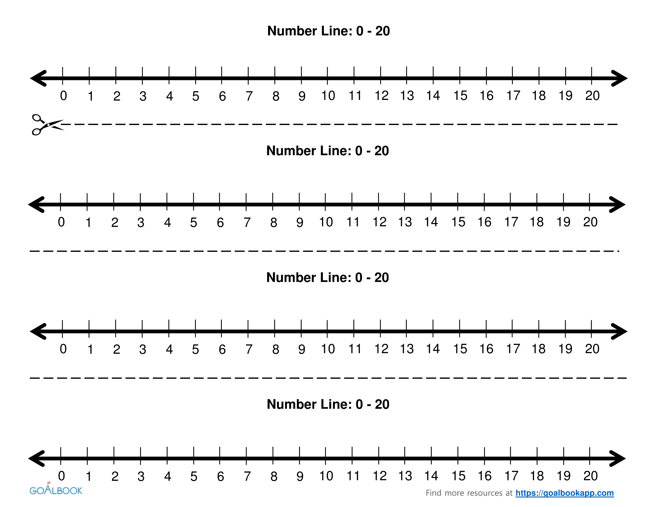 Best Templates Printable Number Line To 20 Free Teaching Resources Eyfs Ks1 Ks2 Primary