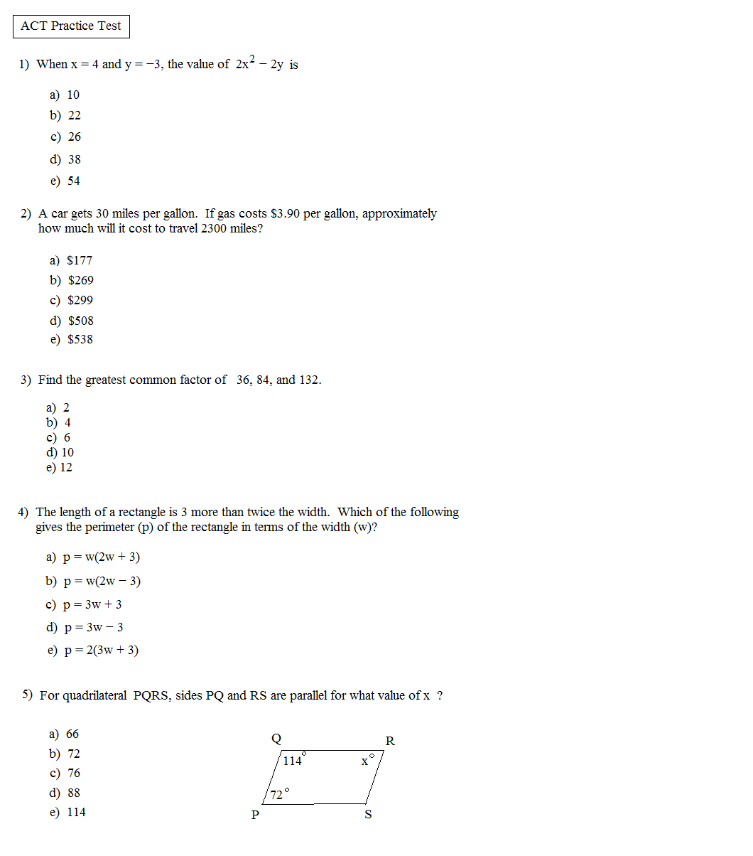 Act 2024 Practice Test Free Leone Loleta